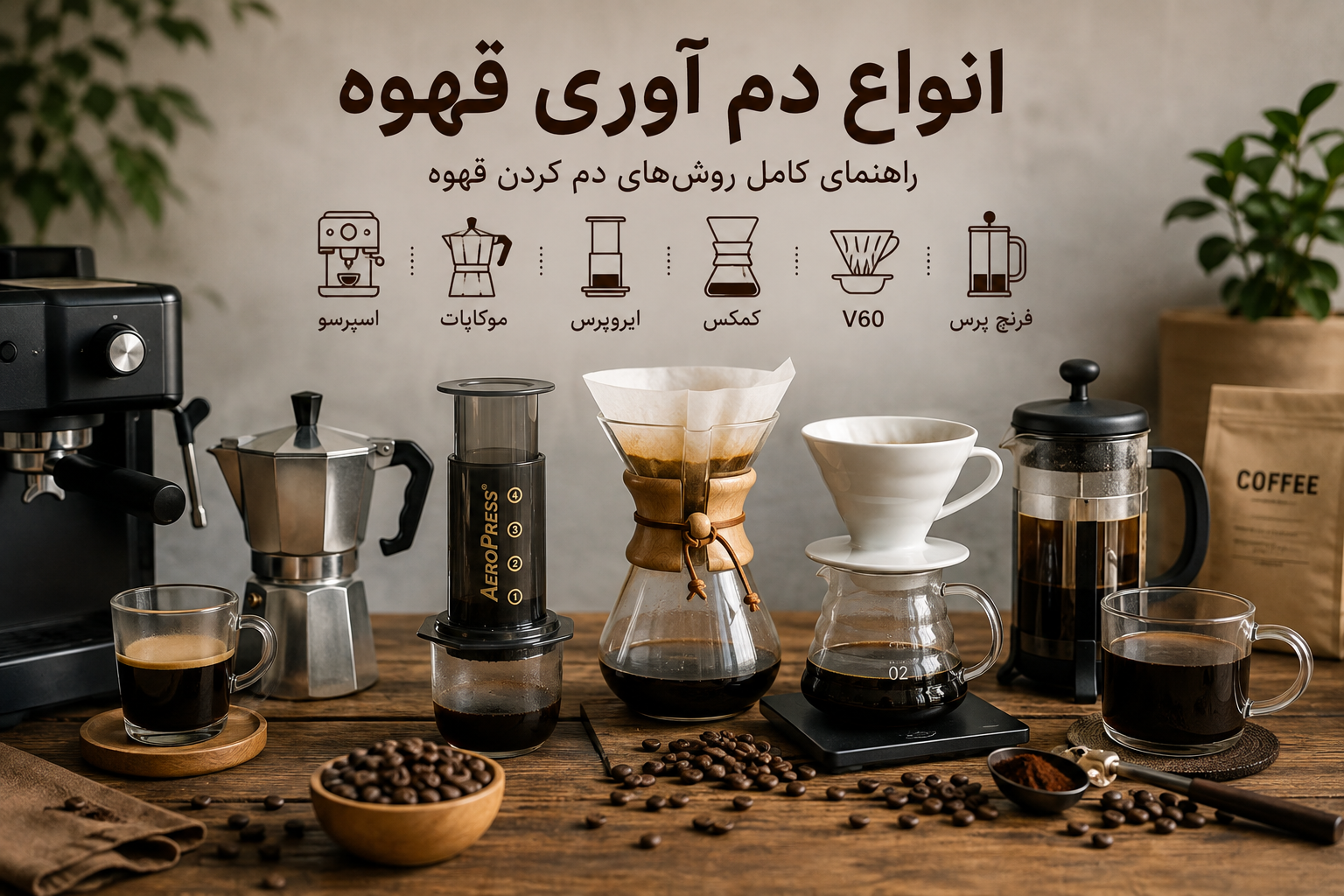 انواع دم آوری قهوه